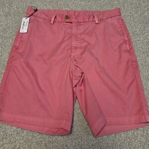 Turtleson Lawton Performance Shorts Men's Sz 33 Coral NEW $110 Golf Preppy